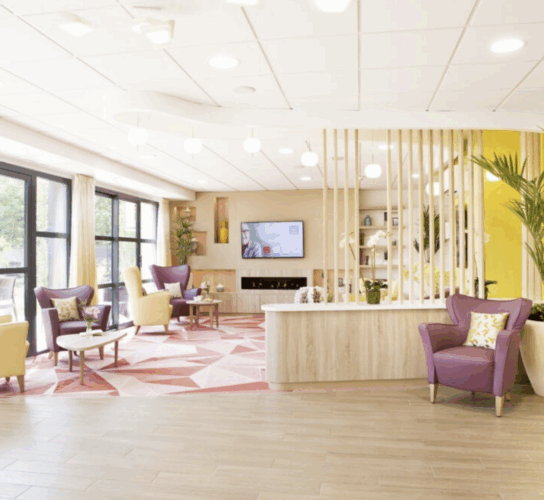 salle commune dans une maison de retraite